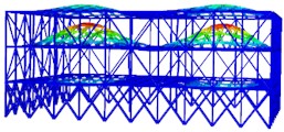 The first six modal shapes of optimized structure