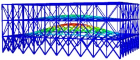 The first six modal shapes of optimized structure