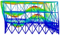 The first six modal shapes of optimized structure