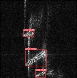 a) Ship navigation, b) detection interface