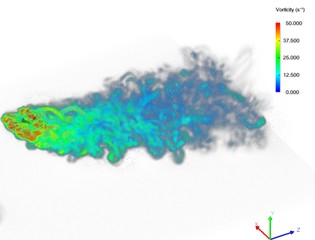 Vorticity distribution of UAV at different flight speeds