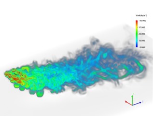 Vorticity distribution of UAV at different flight speeds