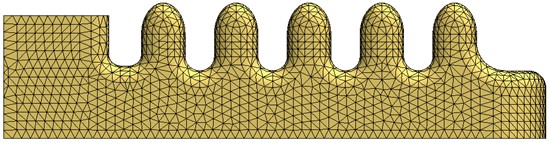 Picture of flexible finger meshing