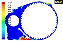 Volume fraction of lubricating oil at different exhaust port positions