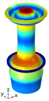 Modal shapes of ultrasonic acoustic pressure source