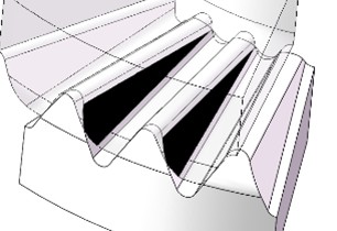 Face splines coupling with equal top clearance