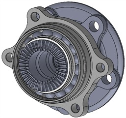 Hub bearing with two types of spline