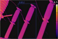 Recognition by the four algorithms on infrared images of circuit breakers