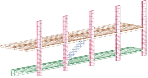 Comparison of structural deformation before and after explosion