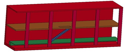 Section of internal structure of metro station