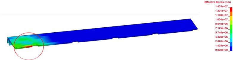 Equivalent force nephogram of platform flooring