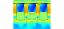 The structure and magnetic induction line distribution of the three schemes