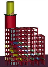 Actual collapse process and numerical calculation  of collapse process of demolition of Unicom building