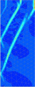 Active fracture surface of filling under RB mode (λ= 84 %, n= 0.4)