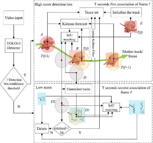 ByteTrack algorithm diagram