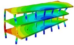 The first six-order modal vibration shapes