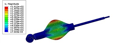 The first four effective modal vibration shapes