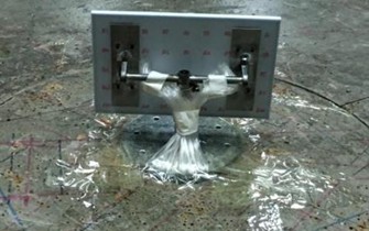 The front and back of the heliostat model