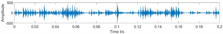 The time-domain vibration data of the planetary gearbox in five different conditions