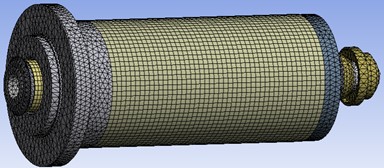 Grid division of the electric spindle model