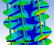 Modal shapes of single bow baffle component