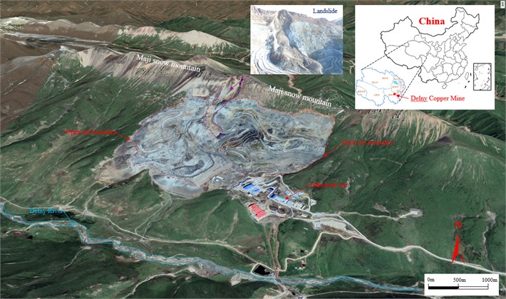 Landform and topography of the mining area [24]