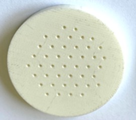 Two variants of the perforation degree of 4.8 and 12.2 % with hole diameters in the perforated sheet of 1 and 1.6 mm, respectively