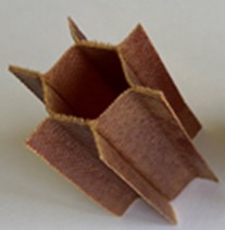 The studied fiberglass of three types SSP-1-8T, SSP-1P-4.2 and SSP-1P-2.5, differing in the cell edge sizes of 8, 4.2 and 2.5 mm