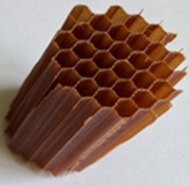 The studied fiberglass of three types SSP-1-8T, SSP-1P-4.2 and SSP-1P-2.5, differing in the cell edge sizes of 8, 4.2 and 2.5 mm
