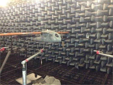 Location of a Ptero-G0 UAV during testing in an anechoic chamber AC-2