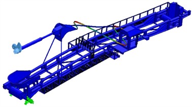 The first 10 natural frequencies of the existing landing boom model