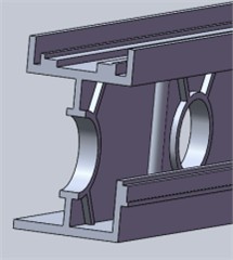 Different sections of the beams