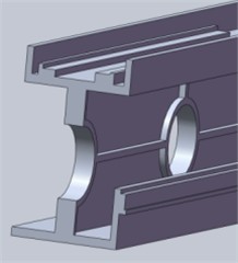 Different sections of the beams