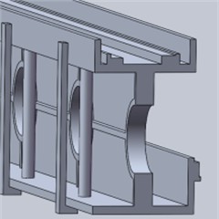 Different sections of the beams