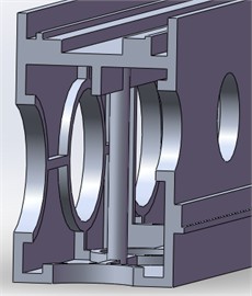 Cross section of the original beam