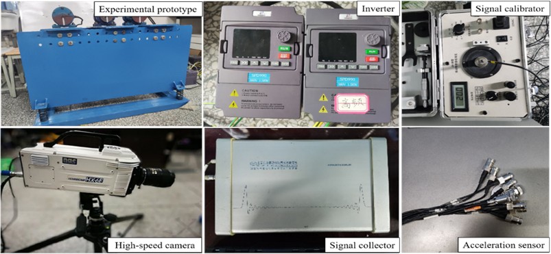 Experimental prototype of and the testing instruments