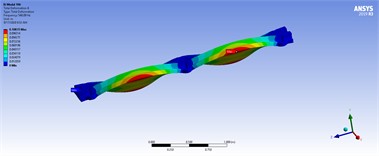 Ten mode shapes of the fifth model