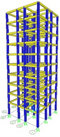 Perspective view of the frame