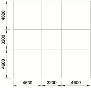 Pan view of the standard storey (mm)