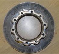 Worked disc sample: a) forward area, b) backward area, c) before cutting BD