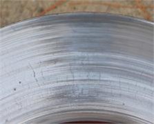 Radial cracks on RD: a) manufacture legend, b) radial crack growth, c) crack growth on thickness