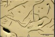 Distribution graphite layers, a), b) FD – type C, c), d) FD – type A, e), f), g), h) BD – type C, shrinkage cavity