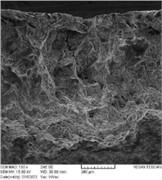 Layered graphite and soft fracture on surface center of RD