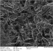 Layered graphite and soft fracture on surface center of RD