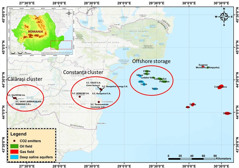 Map of Romanian CTS main scenario