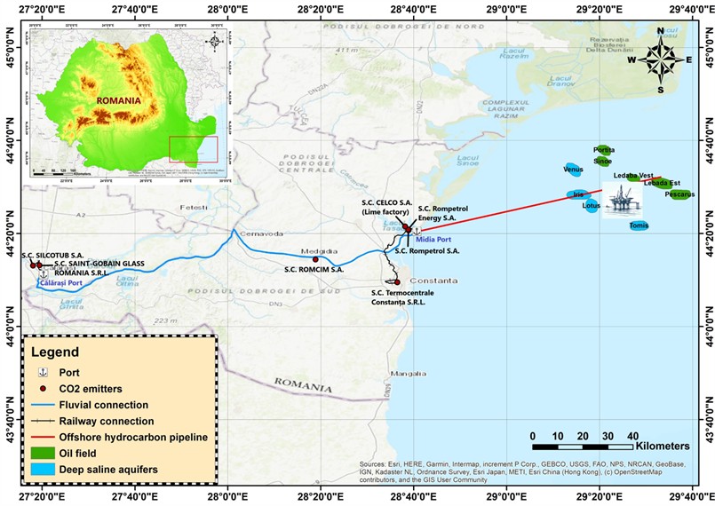 Design of CO2 transport for the Romanian scenario