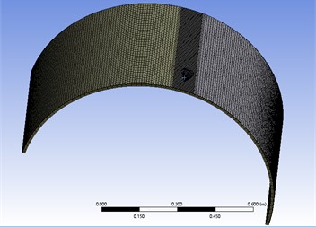 Finite element mesh of the model