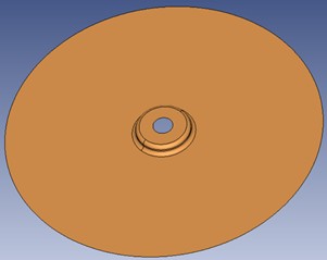 Thin circular galvanized plate