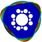 Results of the first three effective modal shapes of flexible wheel