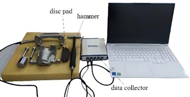 Modal testing instrument for brake pad